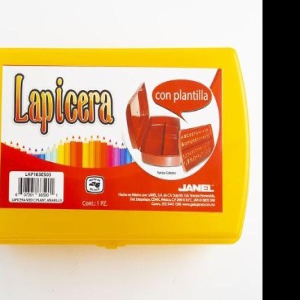 CAJA LAPICERA CGIOSER PLAST. JANEL 21X12X6 AMARILLO C.56